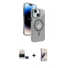 MARSİLYAN™- iPhone 15 Kılıf Nova Modern Prime - Siyah Bilvis 3D Mat Cam Ekran Koruyucu + Bilvis Titan Kamera Lens - PE