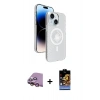 MARSİLYAN™- iPhone 15 Kılıf Nova Modern Prime - Siyah Buffer Hayalet Cam Ekran Koruyucu + Raze Metal Kamera Lens - PE