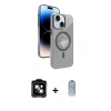 MARSİLYAN™- iPhone 15 Kılıf Nova Modern Prime - Siyah Joko Magic 5D Cam + PVD Metal Kamera Lens - TU