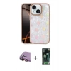 MARSİLYAN™- iPhone 15 Kılıf Odak Prime - Şeffaf 360 Full Body Arka Koruyucu + Raze Metal Kamera Lens - PE