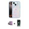 MARSİLYAN™- iPhone 15 Kılıf Odak Prime - Şeffaf 360 Full Body Arka Koruyucu + Raze Metal Kamera Lens - PE