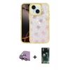 MARSİLYAN™- iPhone 15 Kılıf Odak Prime - Şeffaf 360 Full Body Arka Koruyucu + Raze Metal Kamera Lens - PE
