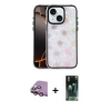MARSİLYAN™- iPhone 15 Kılıf Odak Prime - Şeffaf 360 Full Body Arka Koruyucu + Raze Metal Kamera Lens - PE