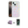 MARSİLYAN™- iPhone 15 Kılıf Odak Prime - Şeffaf 360 Full Body Arka Koruyucu + Raze Metal Kamera Lens - PE