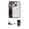 MARSİLYAN™- iPhone 15 Kılıf Odak Prime - Siyah 360 Mat Full Body Arka Koruyucu + Bilvis Titan Kamera Lens - SH
