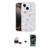 MARSİLYAN™- iPhone 15 Kılıf Odak Prime - Siyah 360 Mat Full Body Arka Koruyucu + Bilvis Titan Kamera Lens - SH