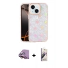 MARSİLYAN™- iPhone 15 Kılıf Odak Prime - Siyah Bilvis 3D Mat Cam Ekran Koruyucu + Raze Metal Kamera Lens - PE