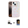 MARSİLYAN™- iPhone 15 Kılıf Odak Prime - Siyah Buffer Hayalet Cam Ekran Koruyucu + Bilvis Titan Kamera Lens - SABE