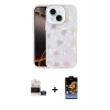 MARSİLYAN™- iPhone 15 Kılıf Odak Prime - Siyah Buffer Hayalet Cam Ekran Koruyucu + Bilvis Titan Kamera Lens - SABE