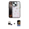 MARSİLYAN™- iPhone 15 Kılıf Odak Prime - Siyah Buffer Hayalet Cam Ekran Koruyucu + Bilvis Titan Kamera Lens - SABE