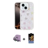 MARSİLYAN™- iPhone 15 Kılıf Odak Prime - Siyah Buffer Hayalet Cam Ekran Koruyucu + Raze Metal Kamera Lens - YL