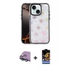 MARSİLYAN™- iPhone 15 Kılıf Odak Prime - Siyah Buffer Hayalet Cam Ekran Koruyucu + Raze Metal Kamera Lens - YL