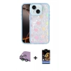 MARSİLYAN™- iPhone 15 Kılıf Odak Prime - Siyah Buffer Hayalet Cam Ekran Koruyucu + Raze Metal Kamera Lens - YL