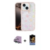 MARSİLYAN™- iPhone 15 Kılıf Odak Prime - Siyah Buffer Hayalet Cam Ekran Koruyucu + Raze Metal Kamera Lens - YL