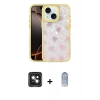 MARSİLYAN™- iPhone 15 Kılıf Odak Prime - Siyah Joko Magic 5D Cam + PVD Metal Kamera Lens - YL