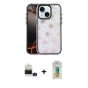 MARSİLYAN™- iPhone 15 Kılıf Odak Prime - Siyah Polymer Nano Ekran Koruyucu + Bilvis Titan Kamera Lens - PE