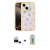 MARSİLYAN™- iPhone 15 Kılıf Odak Prime - Siyah Polymer Nano Ekran Koruyucu + Bilvis Titan Kamera Lens - PE