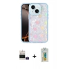 MARSİLYAN™- iPhone 15 Kılıf Odak Prime - Siyah Polymer Nano Ekran Koruyucu + Bilvis Titan Kamera Lens - PE
