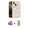 MARSİLYAN™- iPhone 15 Kılıf Odak Prime - Siyah Polymer Nano Ekran Koruyucu + Raze Metal Kamera Lens - PE