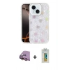 MARSİLYAN™- iPhone 15 Kılıf Odak Prime - Siyah Polymer Nano Ekran Koruyucu + Raze Metal Kamera Lens - PE