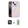 MARSİLYAN™- iPhone 15 Kılıf Odak Prime - Siyah Polymer Nano Ekran Koruyucu + PVD Metal Kamera Lens - YL
