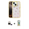 MARSİLYAN™- iPhone 15 Kılıf Odak Prime - Siyah Polymer Nano Ekran Koruyucu + Bilvis Titan Kamera Lens - YL