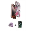 MARSİLYAN™- iPhone 15 Kılıf Siluet Doku - Siyah 360 Mat Full Body Arka Koruyucu + Raze Metal Kamera Lens - PE