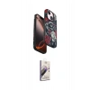 MARSİLYAN™- iPhone 15 Kılıf Siluet Doku - Siyah Bilvis 3D Mat Cam Ekran Koruyucu
