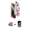 MARSİLYAN™- iPhone 15 Kılıf Siluet Doku - Siyah Buffer Hayalet Cam Ekran Koruyucu + Raze Metal Kamera Lens - SI