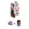 MARSİLYAN™- iPhone 15 Kılıf Siluet Doku - Siyah Buffer Hayalet Cam Ekran Koruyucu + Raze Metal Kamera Lens - YL