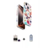 MARSİLYAN™- iPhone 15 Kılıf Siluet Doku - Siyah Joko Magic 5D Cam + Bilvis Titan Kamera Lens - SH