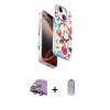MARSİLYAN™- iPhone 15 Kılıf Siluet Doku - Siyah Joko Magic 5D Cam + Raze Metal Kamera Lens - YL