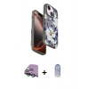 MARSİLYAN™- iPhone 15 Kılıf Siluet Doku - Siyah Joko Magic 5D Cam + Raze Metal Kamera Lens - YL
