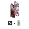 MARSİLYAN™- iPhone 15 Kılıf Siluet Doku - Siyah Polymer Nano Ekran Koruyucu + PVD Metal Kamera Lens - YL