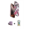 MARSİLYAN™- iPhone 15 Kılıf Siluet Doku - Siyah Polymer Nano Ekran Koruyucu + Raze Metal Kamera Lens - SI