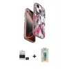 MARSİLYAN™- iPhone 15 Kılıf Siluet Doku - Siyah Polymer Nano Ekran Koruyucu + Bilvis Titan Kamera Lens - YL