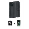 MARSİLYAN™- iPhone 15 Kılıf Siluet Işık Serisi - Siyah 360 Mat Full Body Arka Koruyucu + PVD Metal Kamera Lens - TU
