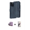 MARSİLYAN™- iPhone 15 Kılıf Siluet Işık Serisi - Siyah Bilvis 3D Mat Cam Ekran Koruyucu + Raze Metal Kamera Lens - PE