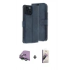 MARSİLYAN™- iPhone 15 Kılıf Siluet Işık Serisi - Siyah Bilvis 3D Mat Cam Ekran Koruyucu + Raze Metal Kamera Lens - YL