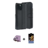 MARSİLYAN™- iPhone 15 Kılıf Siluet Işık Serisi - Siyah Buffer Hayalet Cam Ekran Koruyucu + Raze Metal Kamera Lens - SI