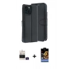 MARSİLYAN™- iPhone 15 Kılıf Siluet Işık Serisi - Siyah Buffer Hayalet Cam Ekran Koruyucu + Yeşil Bilvis Titan Kamera Lens