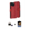 MARSİLYAN™- iPhone 15 Kılıf Siluet Işık Serisi - Siyah Buffer Hayalet Cam Ekran Koruyucu + Yeşil Bilvis Titan Kamera Lens