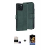 MARSİLYAN™- iPhone 15 Kılıf Siluet Işık Serisi - Siyah Buffer Hayalet Cam Ekran Koruyucu + Yeşil Bilvis Titan Kamera Lens