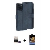MARSİLYAN™- iPhone 15 Kılıf Siluet Işık Serisi - Siyah Buffer Hayalet Cam Ekran Koruyucu + Yeşil Bilvis Titan Kamera Lens