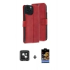 MARSİLYAN™- iPhone 15 Kılıf Siluet Işık Serisi - Siyah Buffer Hayalet Cam Ekran Koruyucu + PVD Metal Kamera Lens - YL