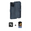 MARSİLYAN™- iPhone 15 Kılıf Siluet Işık Serisi - Siyah Buffer Hayalet Cam Ekran Koruyucu + PVD Metal Kamera Lens - YL