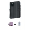 MARSİLYAN™- iPhone 15 Kılıf Siluet Işık Serisi - Siyah Joko Magic 5D Cam + Raze Metal Kamera Lens - PE