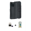 MARSİLYAN™- iPhone 15 Kılıf Siluet Işık Serisi - Siyah Polymer Nano Ekran Koruyucu + Bilvis Titan Kamera Lens - PE