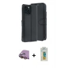 MARSİLYAN™- iPhone 15 Kılıf Siluet Işık Serisi - Siyah Polymer Nano Ekran Koruyucu + Raze Metal Kamera Lens - SI
