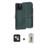 MARSİLYAN™- iPhone 15 Kılıf Siluet Işık Serisi - Siyah Polymer Nano Ekran Koruyucu + PVD Metal Kamera Lens - YL